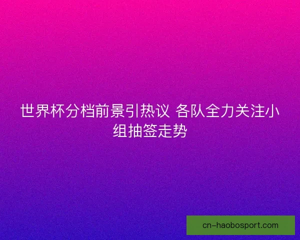 世界杯分档前景引热议 各队全力关注小组抽签走势