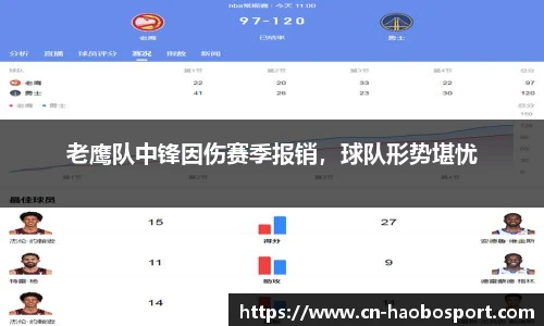 老鹰队中锋因伤赛季报销，球队形势堪忧